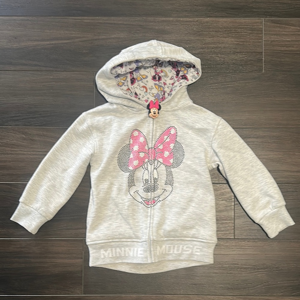 Disney Junior Minnie Mouse Gray Hoodie for Kids 4